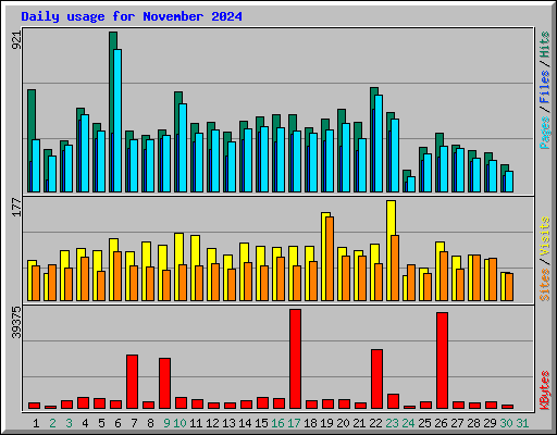 Daily usage for November 2024