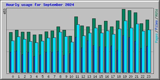 Hourly usage for September 2024